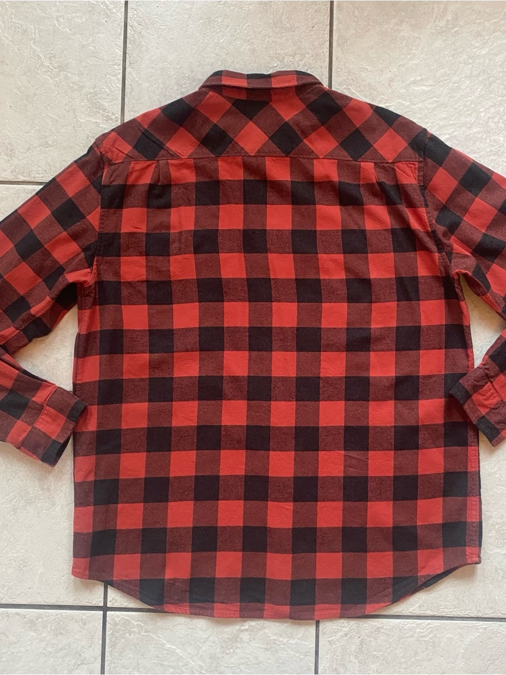 Burton Brighton HD Mens Flannel Shirt L Red Black Buffalo Plaid Organic Cotton - Picture 2 of 14